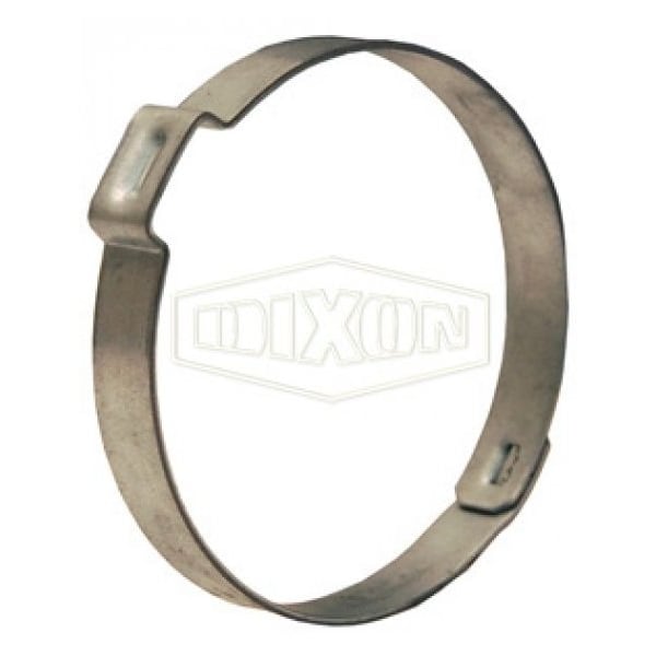Dixon Single Ear Pinch-On Clamp, 1-23/32 in Nominal, 1.61 Closed dia x 1.732 Open dia x 0.03 in Thick, Ste 440 - main